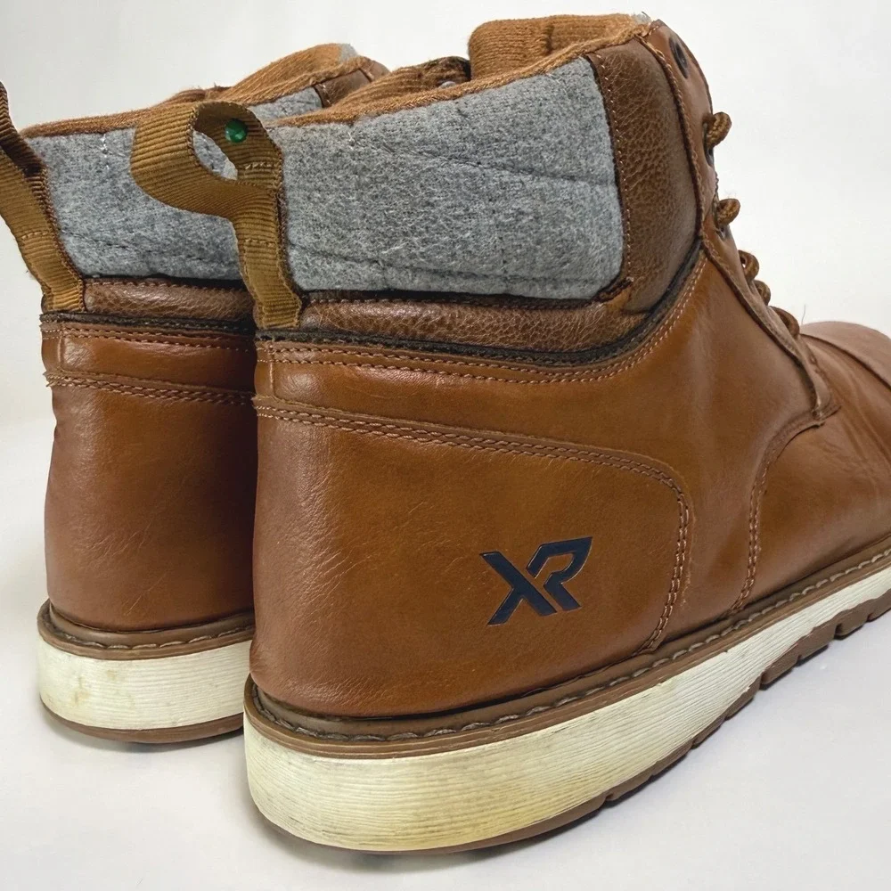 XRAY Mens Tan Brown Cap Toe Lace Up Ankle Boots XRW2563 Size 12